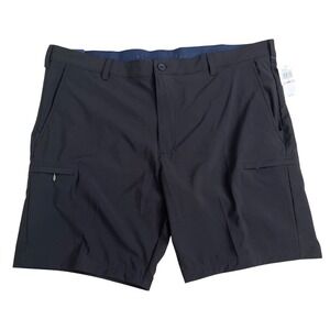 IZOD Golf Swingflex Cargo Shorts Black Mens 42 Waist 9.5 Inseam New With Tags